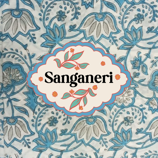 White blue Office wear kurta set with dupatta