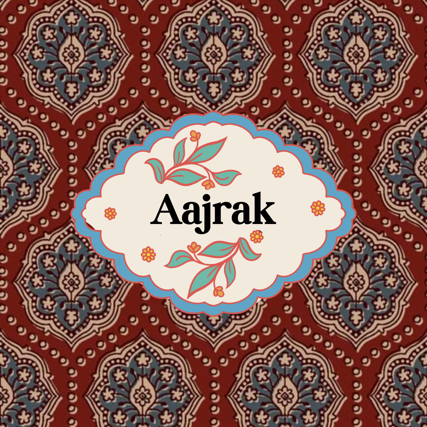 Blue aajrak Office wear kurta set