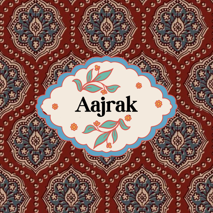 Blue aajrak Office wear kurta set