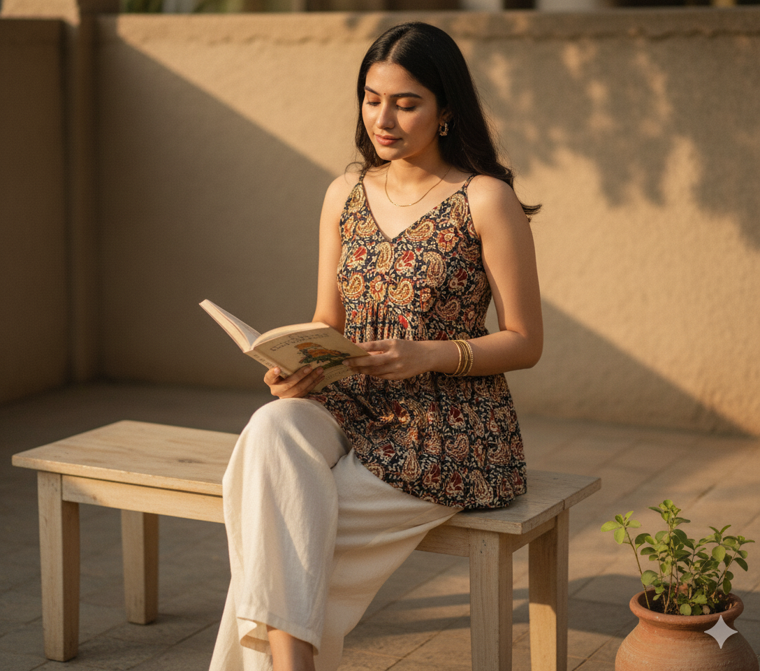 Kalamkari peplum top