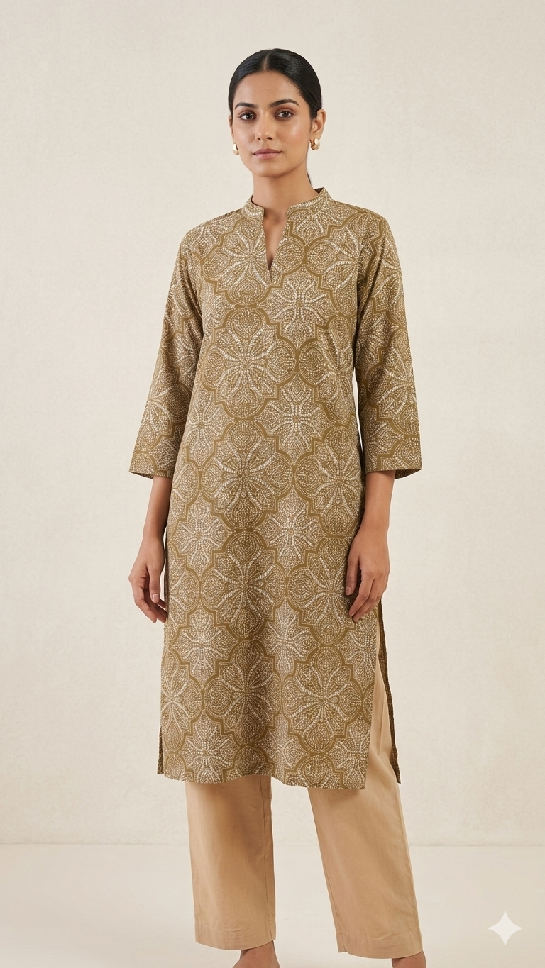 Golden aajrak Office wear kurta set