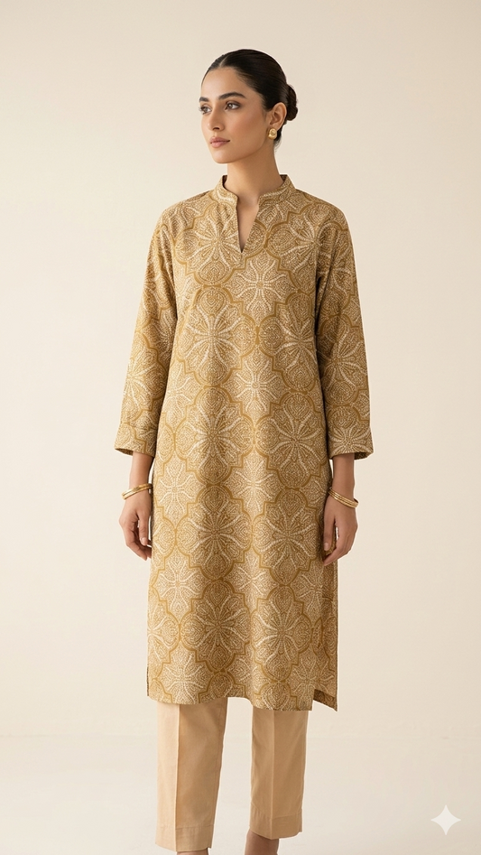 Golden aajrak Office wear kurta set